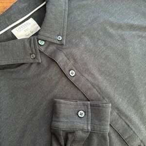 Linksoul‎ Men's Button Down Long Sleeve Golf Shirt  Gray XXL